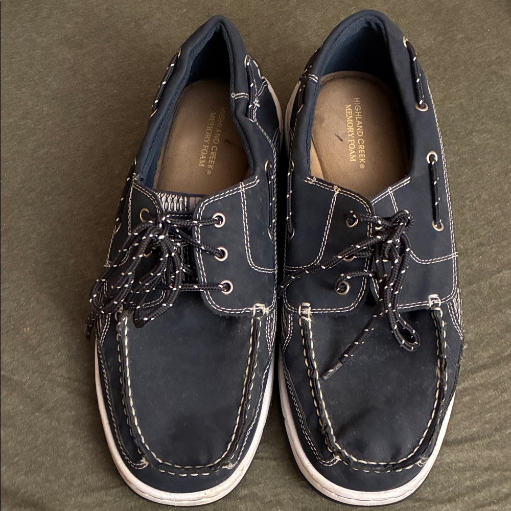 Richmond Creek Men's Navy Boat Shoes